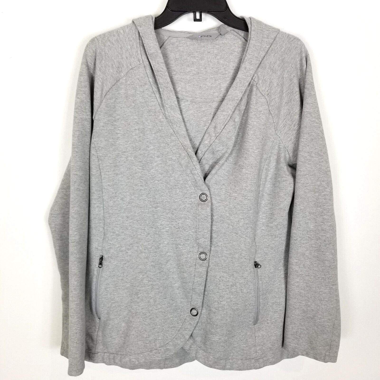 athleta snap front athletic casual travel jacket
