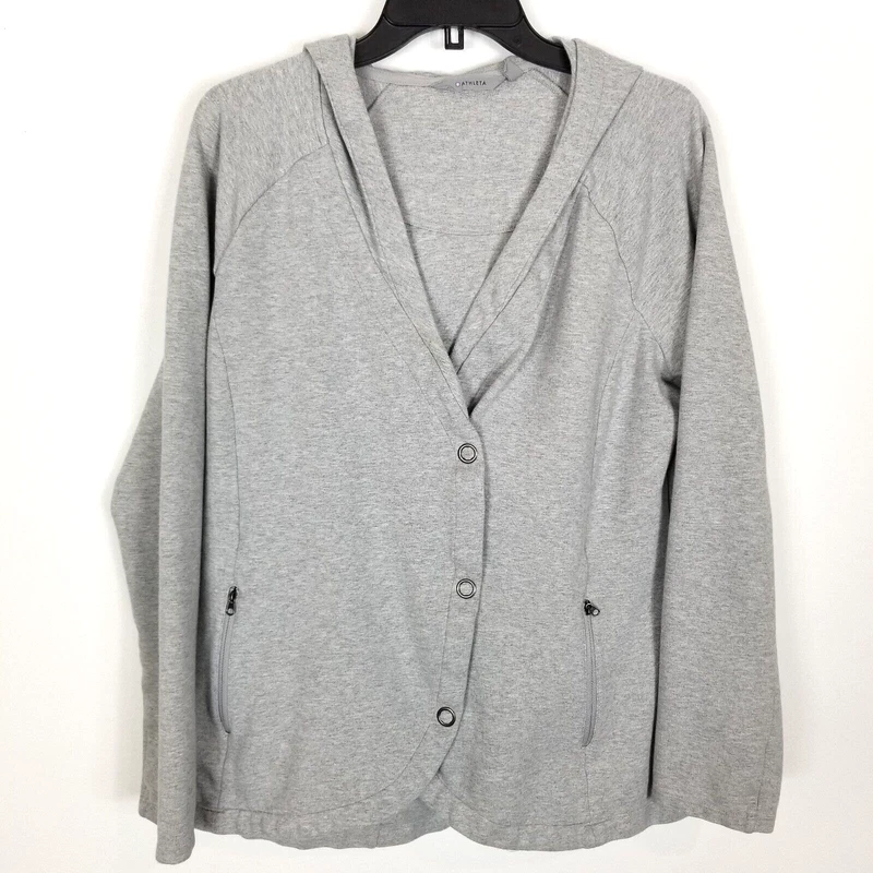 athleta snap front athletic casual travel jacket