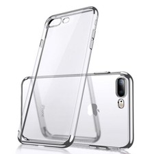 for iPhone 6/6s TPU 3 Section Colored Case CLEAR/SILVER