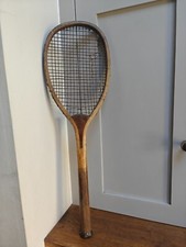 Antique Edwardian tennis racquet - H J Knutton - wedge neck