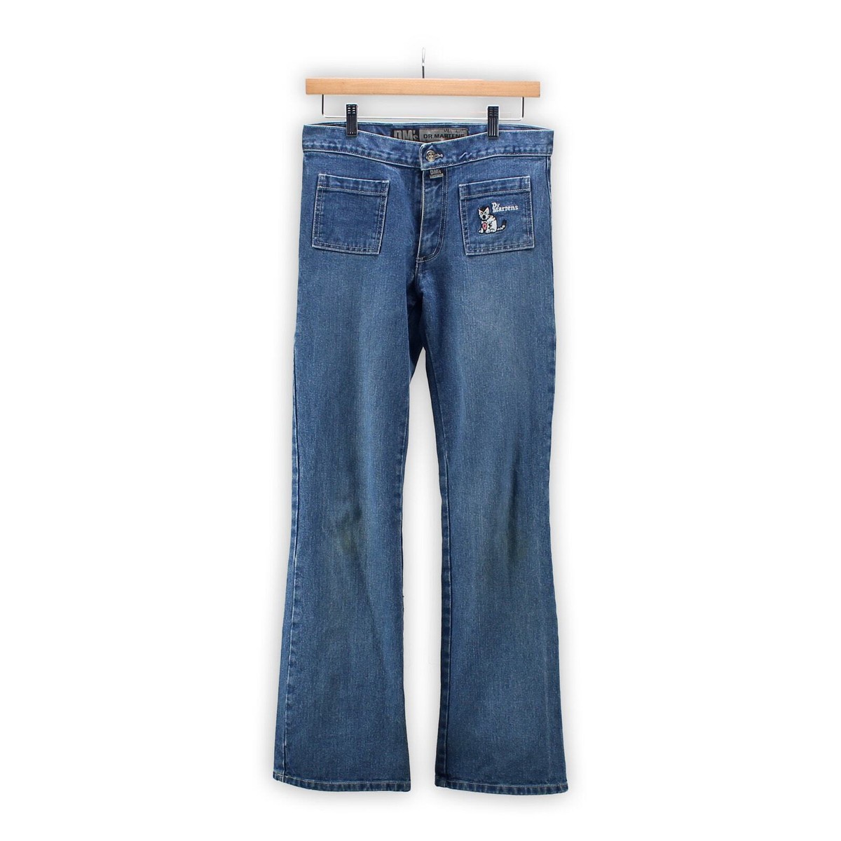 Vintage Martens Jeans Low Rise Flared Denim Pants Made in