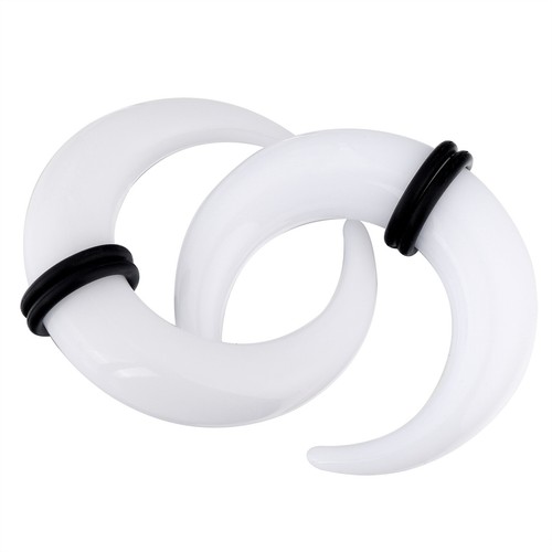 16Pcs Acrylic C Shaped Taper Pincher Septum Rings 14G-00G Gauges Piercing Kit - Picture 2 of 18