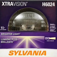 SYLVANIA - H6024 XtraVision (7 inch Round) Sealed Beam Headlight, Contains 1Bulb