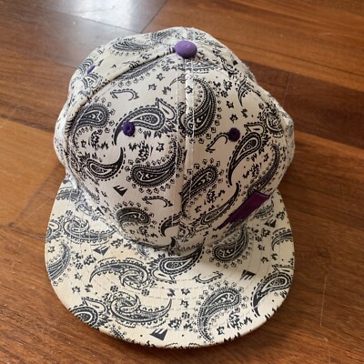 Rare Early 2000's Emerica Skateboarding Hat Sz 7.5; Paisley, Black