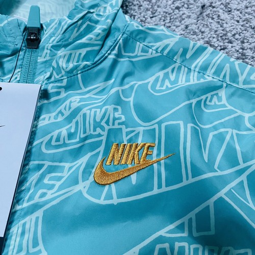 New Nike All Over Print Green Track Jacket Loose Fit DM8125-392 Youth Small - Picture 8 of 9