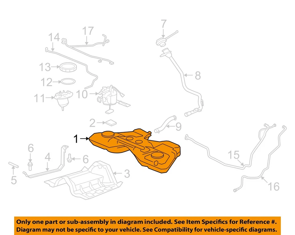 Tanque de combustible con bomba OEM 2010 2011 2012 2013 2014 2015 Jaguar XF Foto 3 de 4