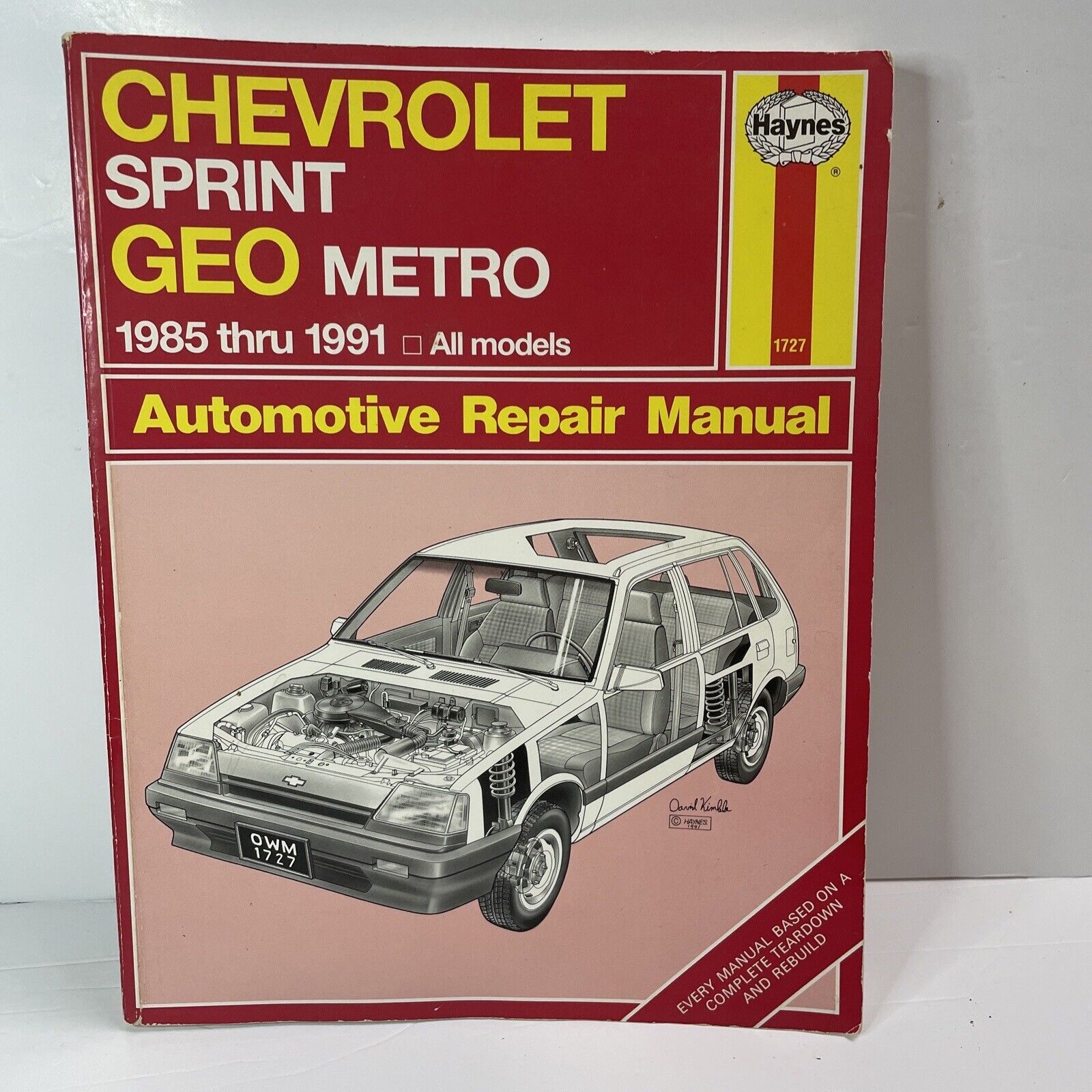 Haynes Chevrolet Sprint, Geo Metro 1985 Thru 1991 Repair Manual. #1727