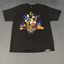 Disney Parks Graphic T-Shirt Adult L Black WDW 2017 Halloween Mickey and Friends
