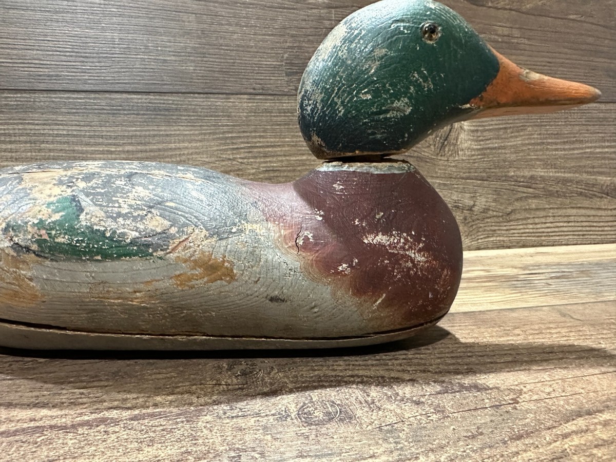 Antique Vintage Wood Duck Decoy **MASON** Mallard Drake