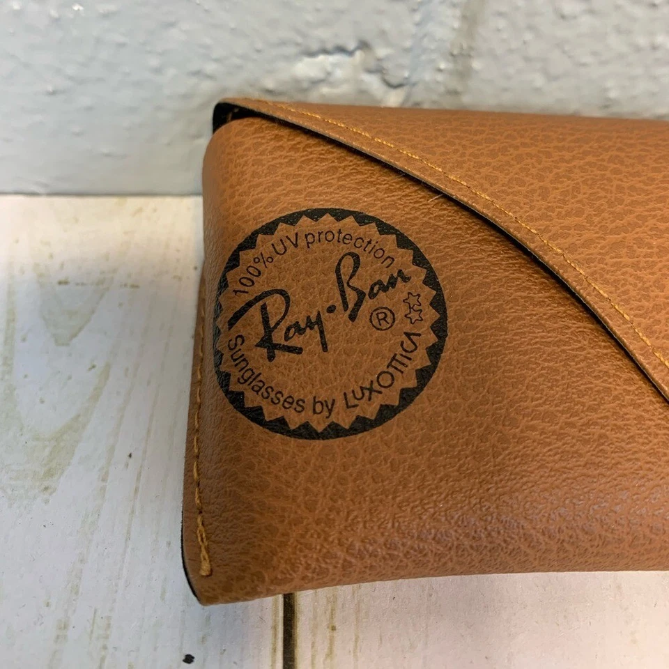 Ray-Ban Tan Hard Sunglasses Case Black Velvet Interior - Image 2 of 4