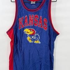 Vintage Apex One Kansas Jayhawks Basketball Jersey XL 90s NCAA Mesh Tank