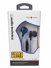 Authentic Audio-Technica ATH-CHX5is SonicFuel In-Ear Headphones Blue Brand New