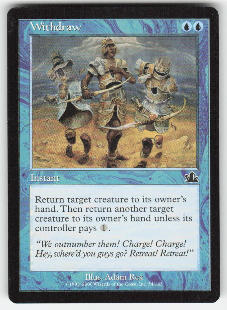 2000 Withdraw Prophecy 54 MTG