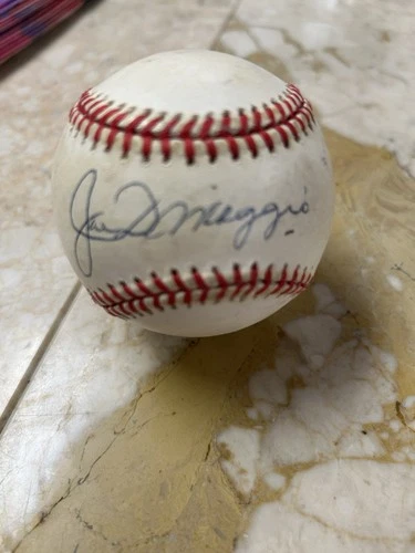 Joe DiMaggio Autographed Signed AL Baseball COA Paul Goldin -The Score Board COA