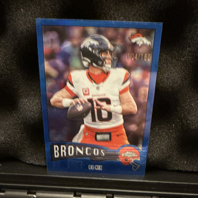 Topps 2025 Topps Chrome Bo Nix Broncos 1975 Topps #1975-11 Blue /150