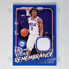 2022-23 Panini NBA Hoops Tyrese Maxey Rookie Remembrance Philadelphia 76ers Card. rookie card picture