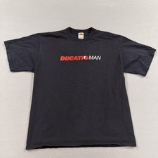 Vintage Ducati Shirt Mens XL Black Florida Motor Sports Fruit Of The Loom 2000s