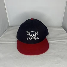 New Era 59fifty Size 7 1/4 - Fourstar Crossbones Hat - Black And Red