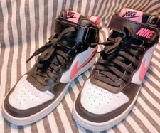 Nike Court Borough 2 Mid White Sunset Pulse GS US Kids 5Y