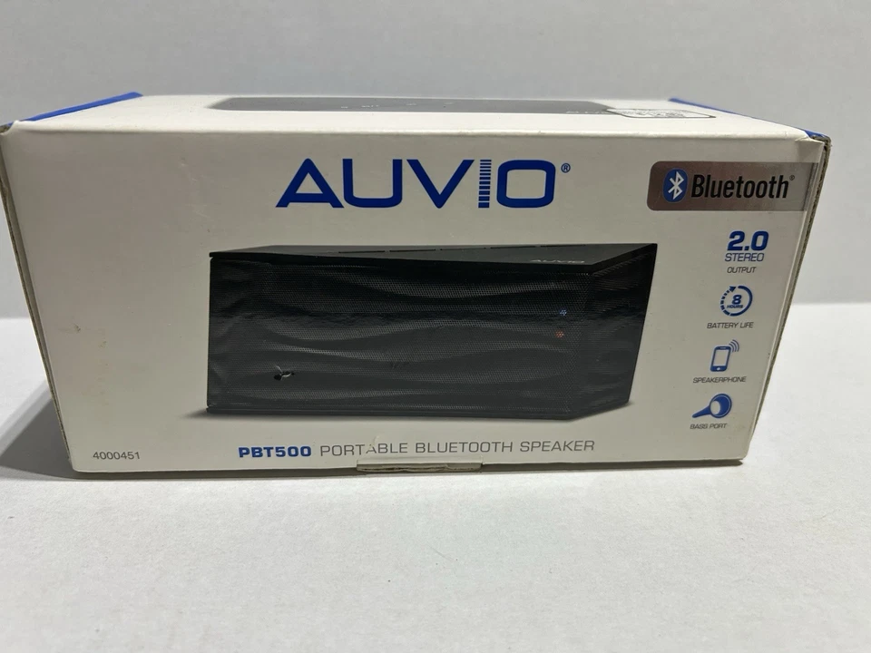 Altavoz portátil Bluetooth AUVIO PBT500 2.0 estéreo negro usado ¡Funciona muy bien!! Foto 3 de 4