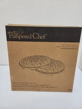 Pampered Chef Microwave Chip Maker Set Black Silicone Set of 2 - 1241