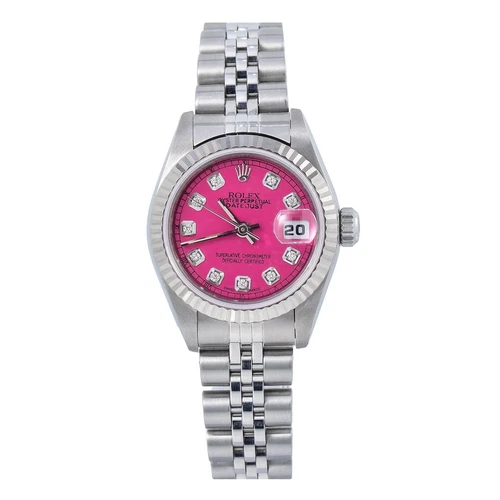 Rolex Datejust 26mm Pink Dial Jubilee Bracelet 69174 - Picture 2 of 8