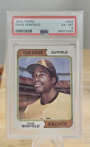 Dave Winfield San Diego Padres 1974 Topps #456 RC Graded PSA 6 HOF 
