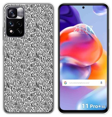 Silikonhülle Für Xiaomi Redmi Note 11 Pro+ Plus 5G Design Buchstaben Zeichnungen