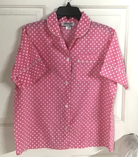 Anthony Richards Womens Large Pink White Polka Dot Shorts PJ Set - Picture 3 of 9