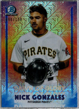 2021 Bowman Chrome Mega Dawn of Glory Blue Refractor #DG12 Nick Gonzales /150