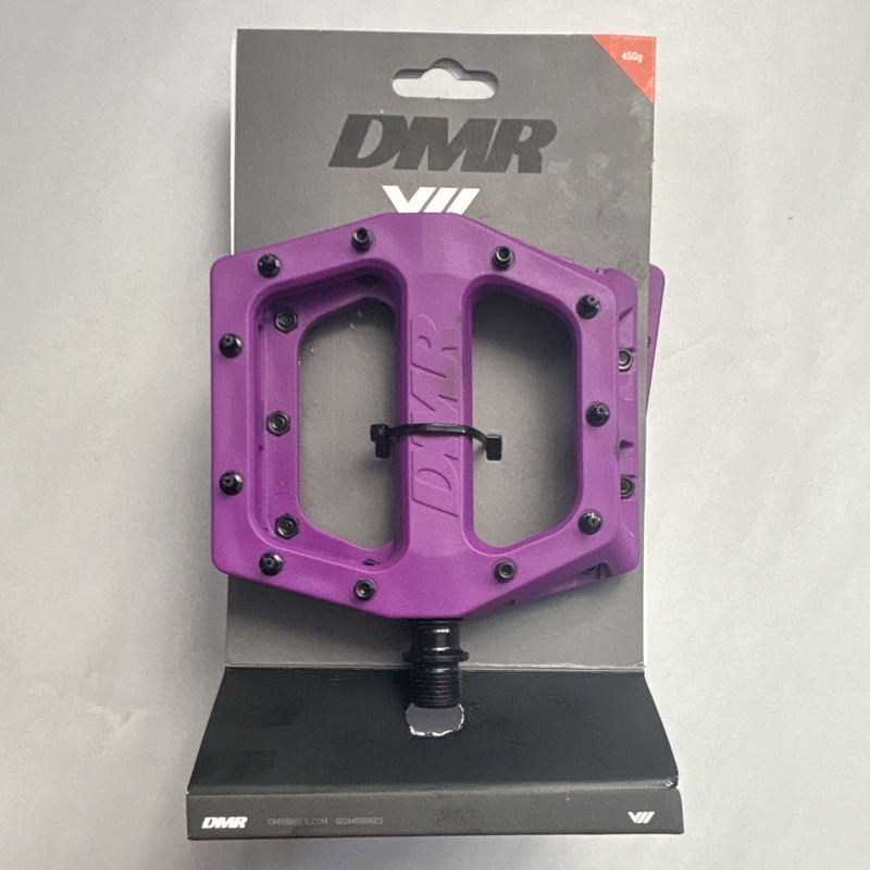 DMR V11 Composite Platform Pedals Purple/Black Sealed Bearings 9/16in