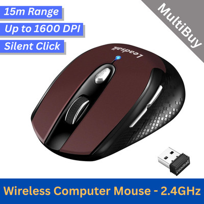 LeadsaiL Wireless Maus für Laptop Kabellos Computer USB Silent Optische Maus