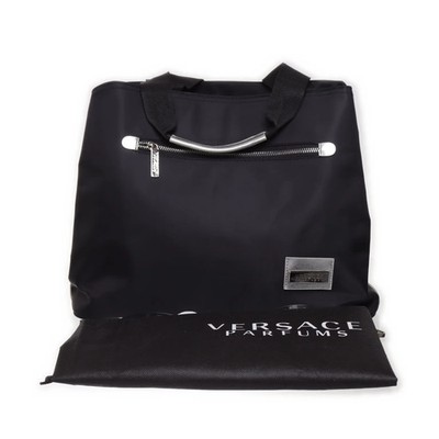 Versace Parfums, Handtasche, Damen, Schwarz, Einfarbig, 38, 13, 27 cm #2kG