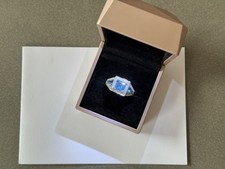 Schweizblauer Topas Ring | Dallas Prince Design | Größe 20 | Silber