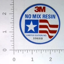 Vintage 3M Company No Mix Resin Limited Edition Coal Mining Sticker Decal