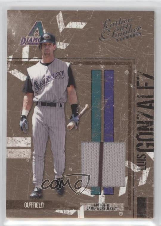 2004 Donruss Leather & Lumber Materials Jerseys 59/250 Luis Gonzalez #7 0xz8