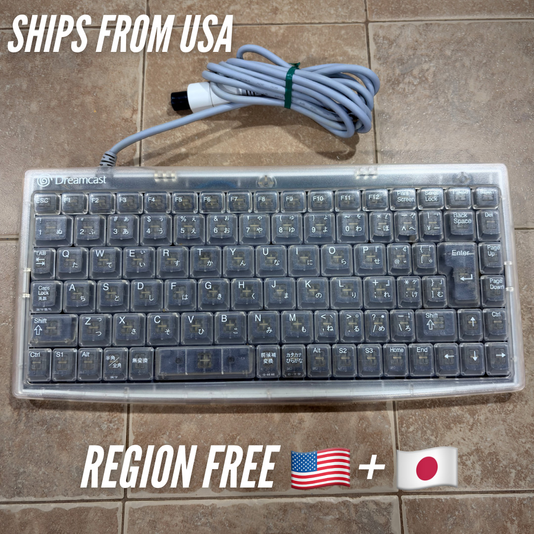 Dreamcast Clear Keyboard HKT-4000 Transparent Skeleton Offic