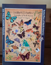 Butterflies of North America Jigsaw Puzzle 500 Pieces-Complete