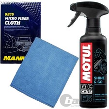 MOTUL HOCHGLANZ-TIEFEN-PFLEGE-MITTEL 400ml KUNSTSTOFFPFLEGE + MICROFASER TUCH