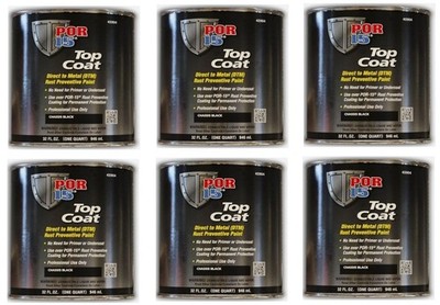 New POR-15 45904 (Semi-Gloss Chassis Coat Black Top Coat (6 Quarts)