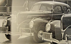 1939 DODGE POLICE CARS, 1939 CA license plate10" x 8" b&w PRO pic Floyd Criswell — photo 3