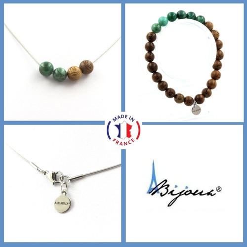 Parure De Bijoux (Bracelet + Collier) En Lapis Lazuli - Perles De 8 Mm - Marque A Bijoux - Neuf Étiqueté
