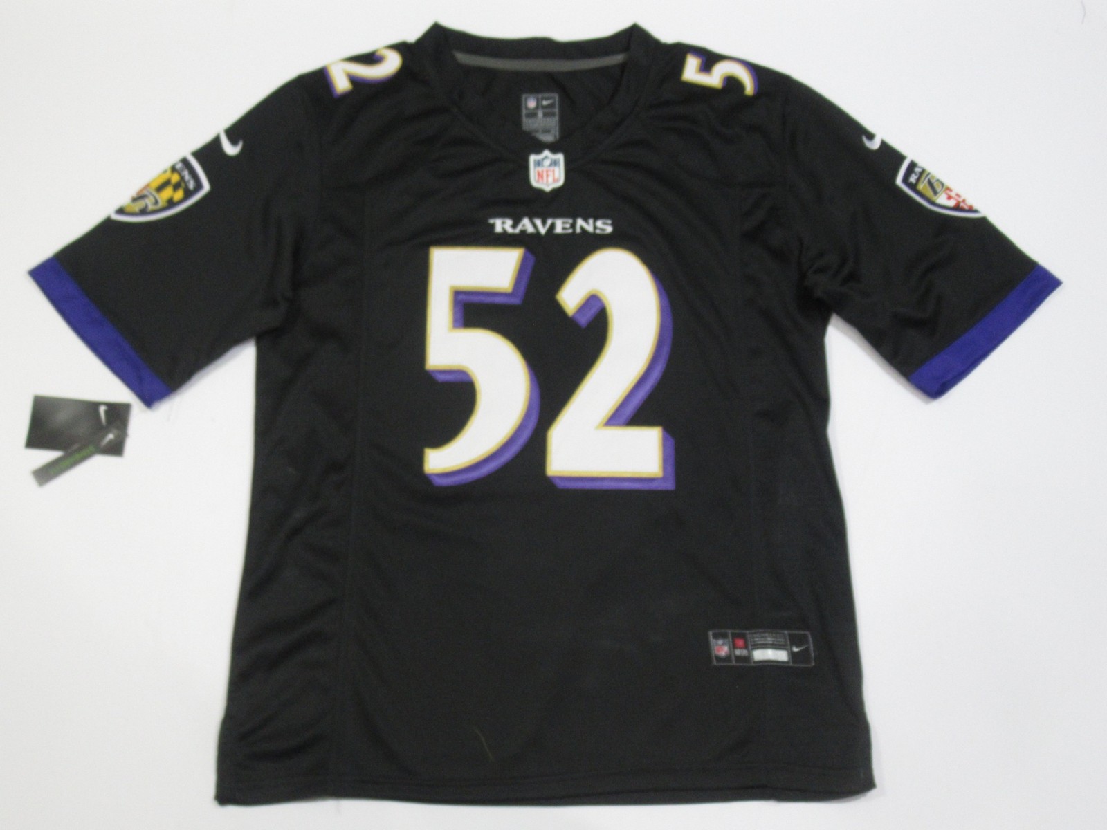 Ray Lewis #52 Baltimore Ravens Men's Retired Throwback Player Jersey Black