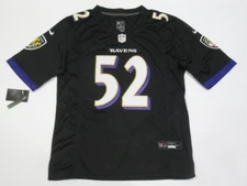 Ray Lewis #52 Baltimore Ravens Men's Retired Throwback Player Jersey Black