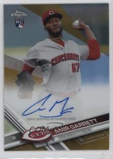 2017 Topps Chrome Rookie Auto Gold Refractor 19/50 Amir Garrett #RA-AG Auto nd3