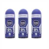 3 X Nivea Men Protect & Care Deo Roll On Je 50Ml 0% Aluminium 48H