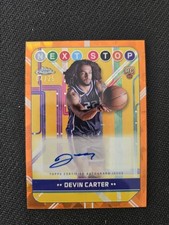 2024 -25 Topps Chrome Sapphire - Next Stop Signatures Devin Carter Orange 04/25
