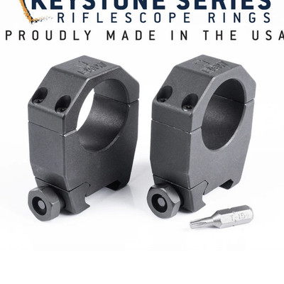 Keystone Keystone Series Black Riflescope Rings Rail Mount Ambidextrous Hunting