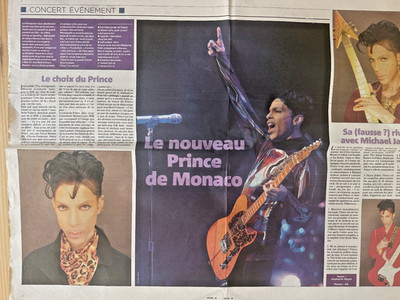 Prinz * Konzert in Monaco 2009 * Presseschnitt Var Matin Doppelseite +++