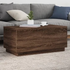 Coffee Table Brown Oak Engineered Wood 35.4 x 19.7 x 15.7 in